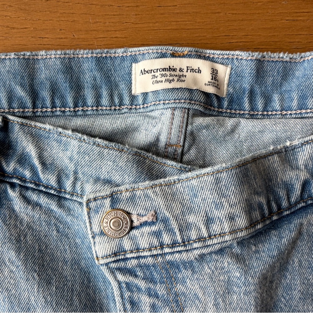 Abercrombie & Fitch 90s Straight Leg High Rise Jeans